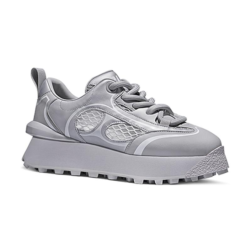 Opp France Silver Cool And Thick Soled Unisex Dad Shoes Trendy And Versatile Breathable And Casual Shoes