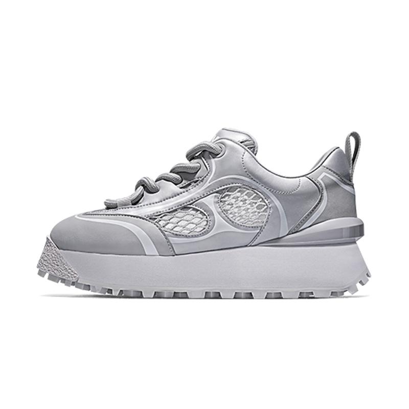 opp france Silver cool and thick soled unisex dad shoes trendy and versatile breathable and casual shoes