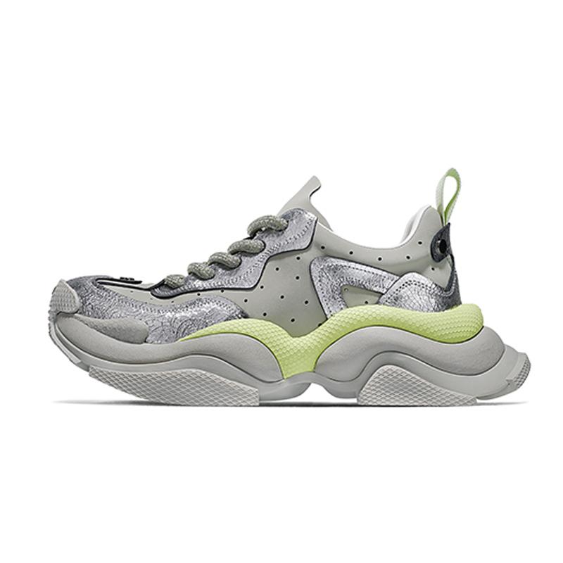 opp france Silver gray summer breathable niche trendy brand thick soled dad shoes unisex versatile casual shoes