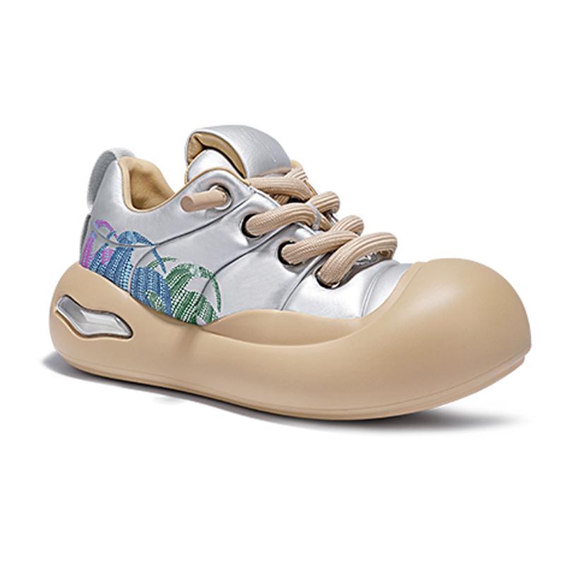 Opp France Silver Niche Personality Men And Women’s Casual Pumpkin Big Toe Shoes