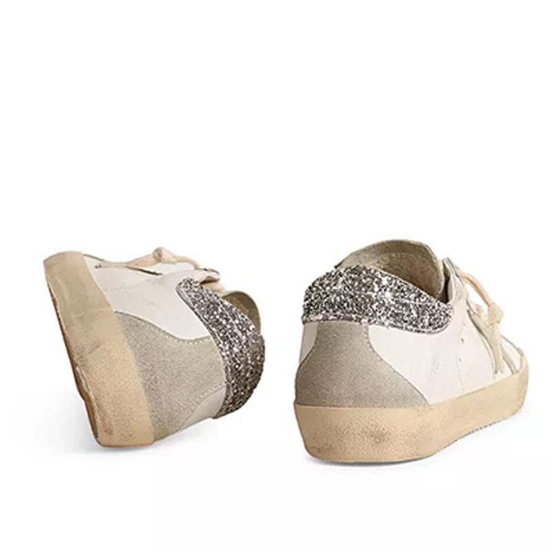 Opp France Silver Star Sequin Lace-Up Fashion Women’s Casual Shoes