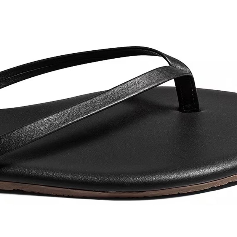 Opp France Simple Flip-flops Flat-soled Non-slip Sandals Black Slippers