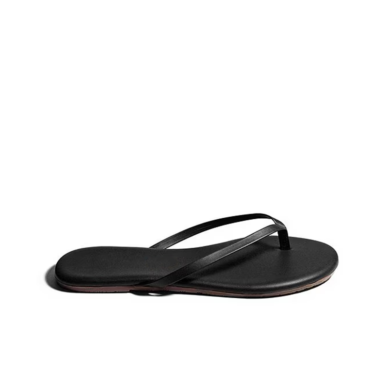 opp france Simple flip-flops flat-soled non-slip sandals Black Slippers