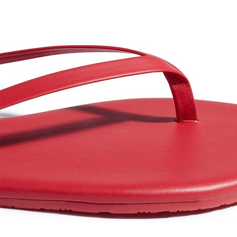 Opp France Simple Flip-flops Flat-soled Non-slip Sandals Red Slippers