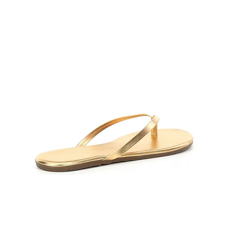 Opp France Simple Flip-flops With Flat Bottom And Non-slip Sandals Champagne Slippers