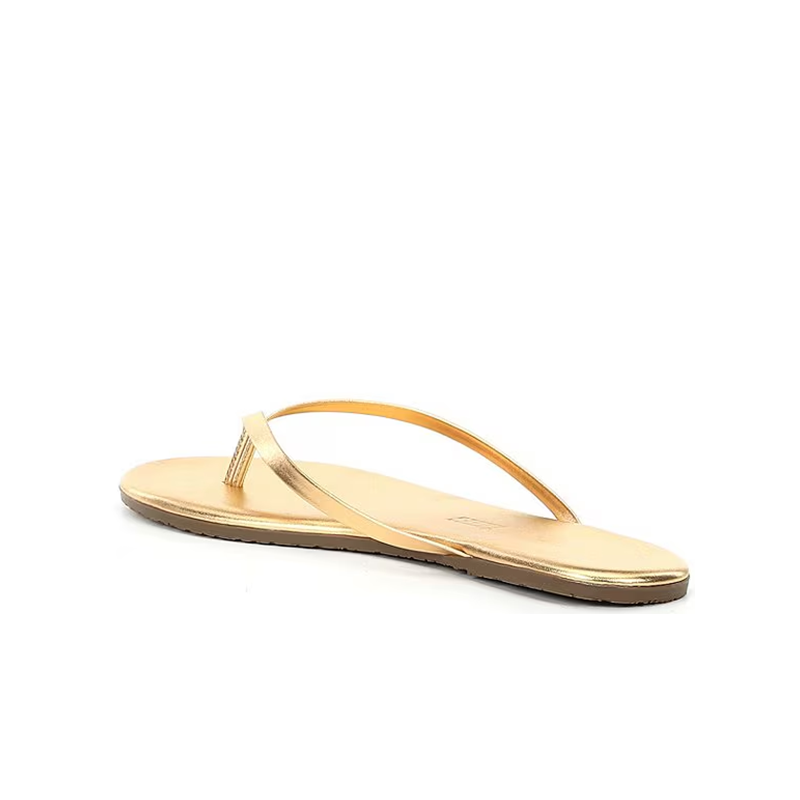 Opp France Simple Flip-flops With Flat Bottom And Non-slip Sandals Champagne Slippers
