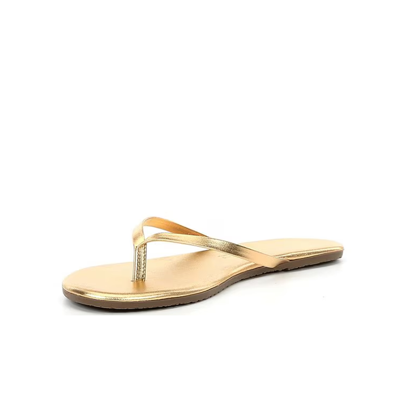 Opp France Simple Flip-flops With Flat Bottom And Non-slip Sandals Champagne Slippers