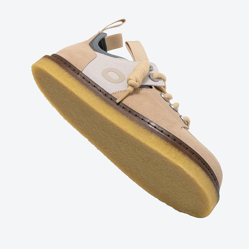 Opp France Splicing Contrast Color Men’s Low-top Casual Shoes Khaki