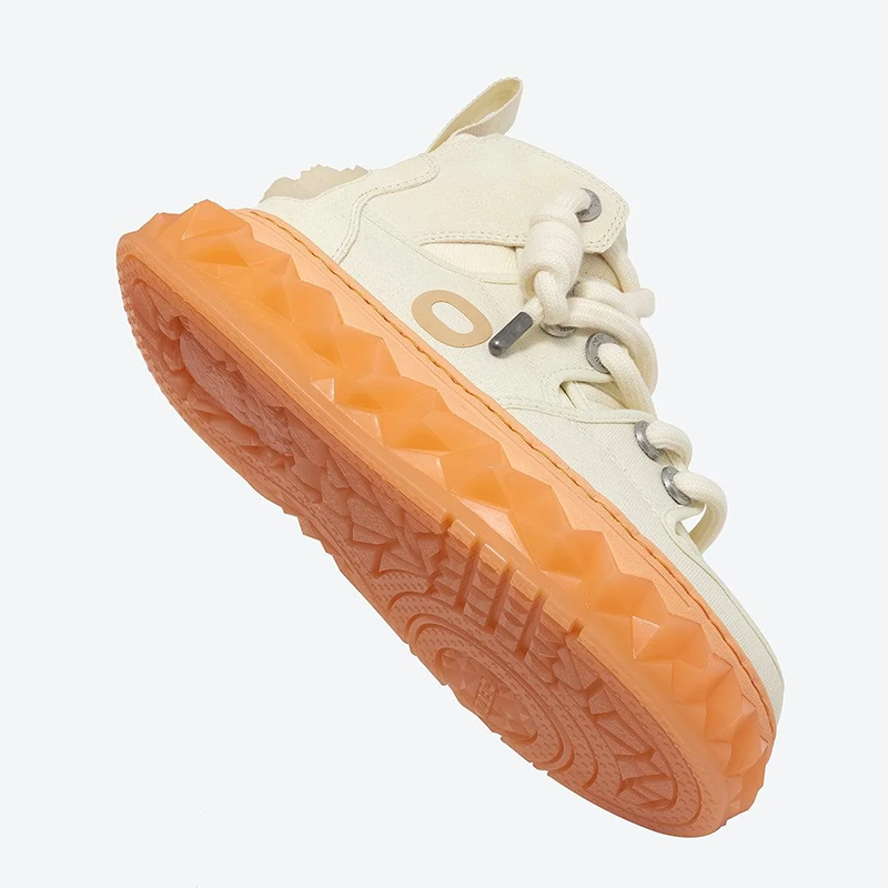 Opp France Thick-soled Flat Cloth Shoes Women’s High-top Casual Shoes Green