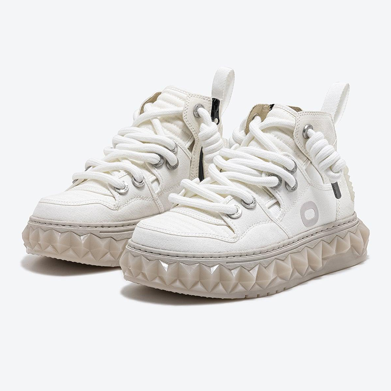 Opp France Thick-soled High-top Shoes Women’s Casual Shoes White