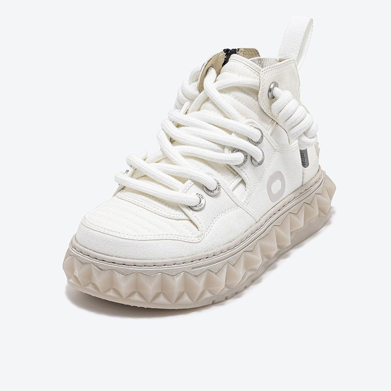 Opp France Thick-soled High-top Shoes Women’s Casual Shoes White