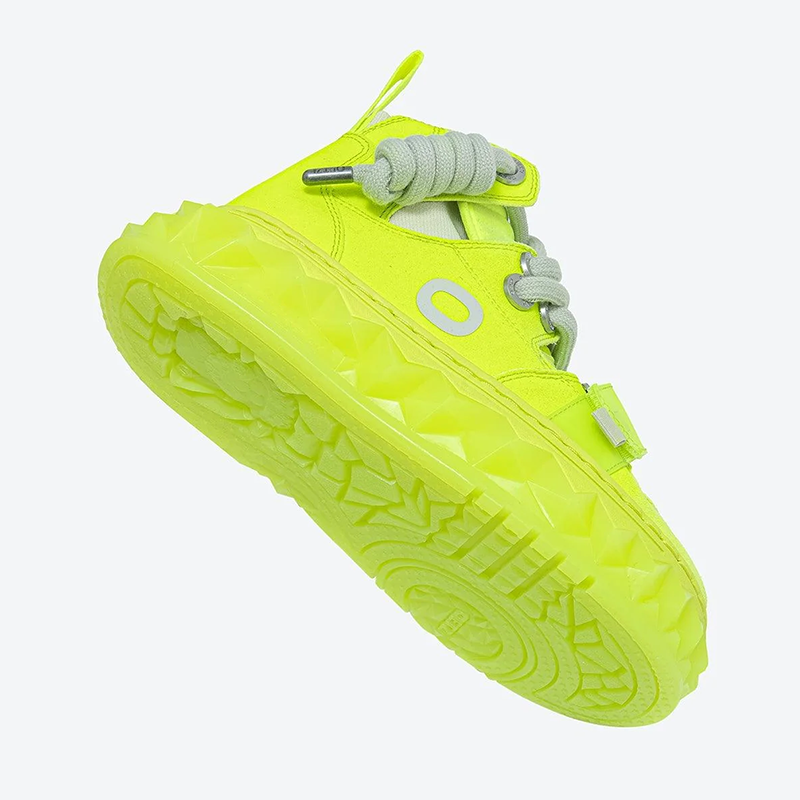 Opp France Thick-soled High-top Women’s Casual Shoes Fluorescent Yellow