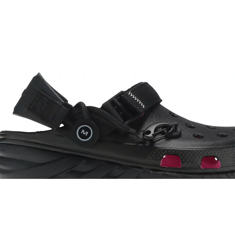 Opp France Unisex Black And Pink Clog Breathable Sandals