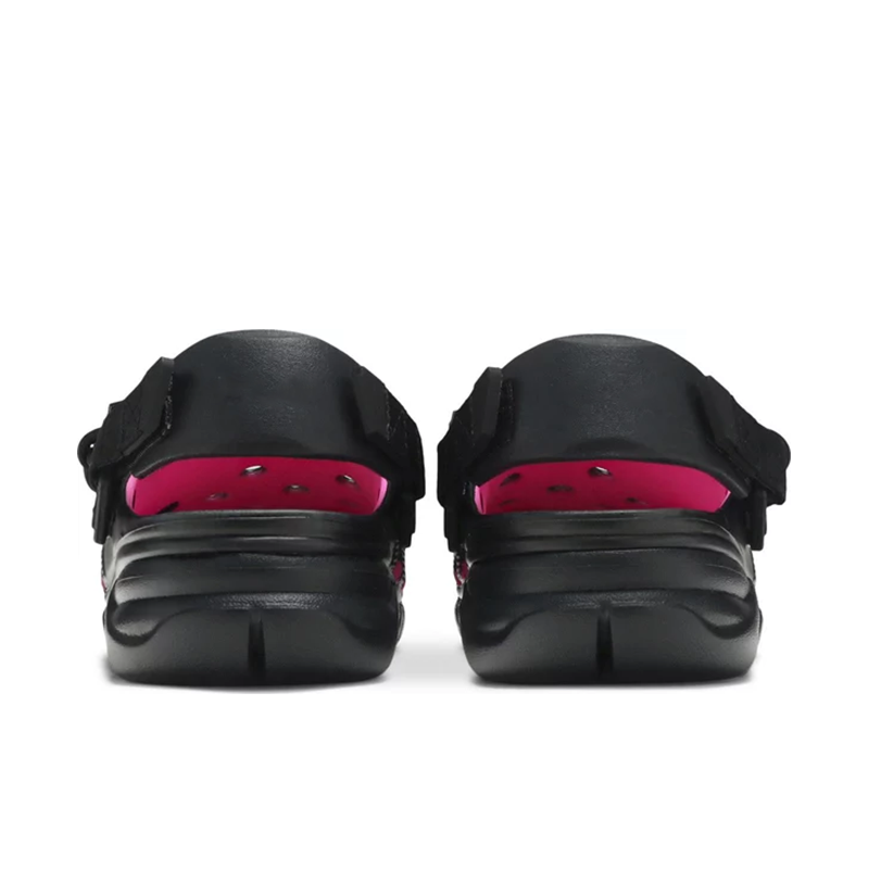 Opp France Unisex Black And Pink Clog Breathable Sandals