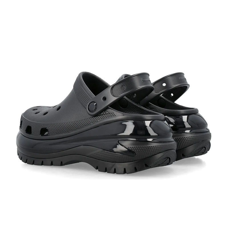 Opp France Unisex Classic Mega Crush Clog Platform Sandals Black