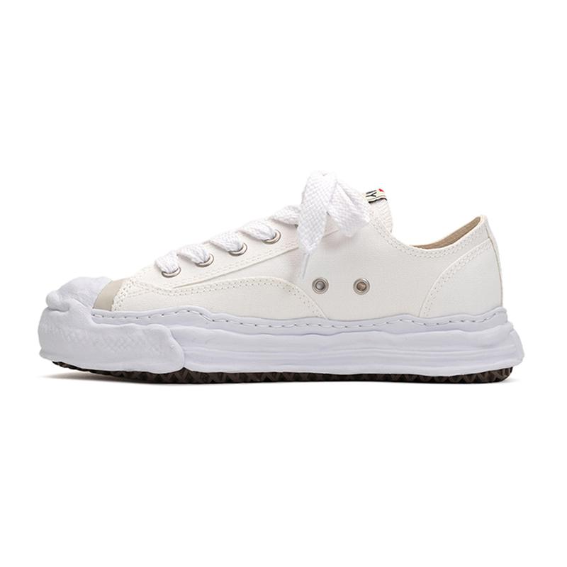 Opp France Unisex Thick-soled Height-enhancing White Shoes Lace-up Casual Shoes