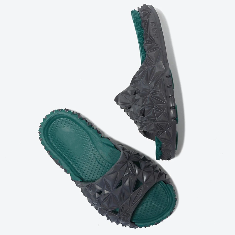 Opp France Unisex Trendy Personality Outdoor Sandals Slippers Dark Grey Green