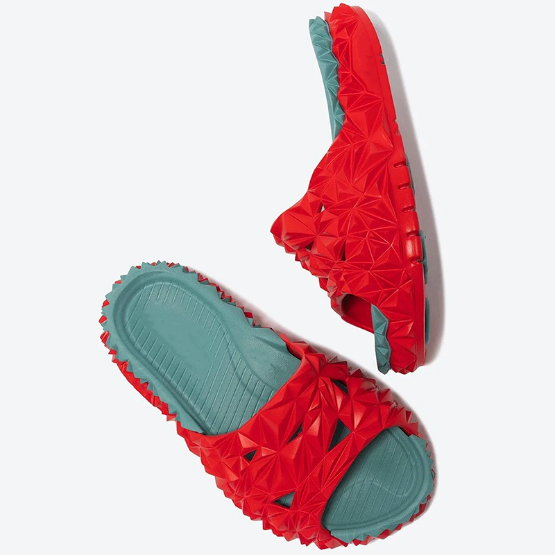 Opp France Unisex Trendy Personality Outdoor Sandals Slippers Red Green