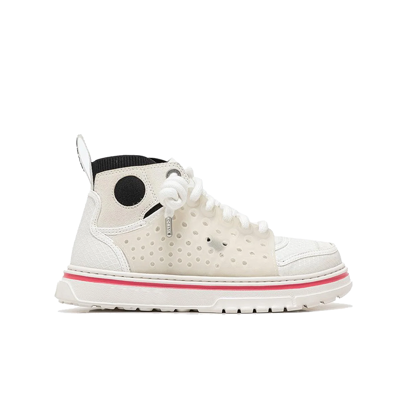 opp france Unisex Youthful and Fashionable Lace-up High Tops Casual Shoes White