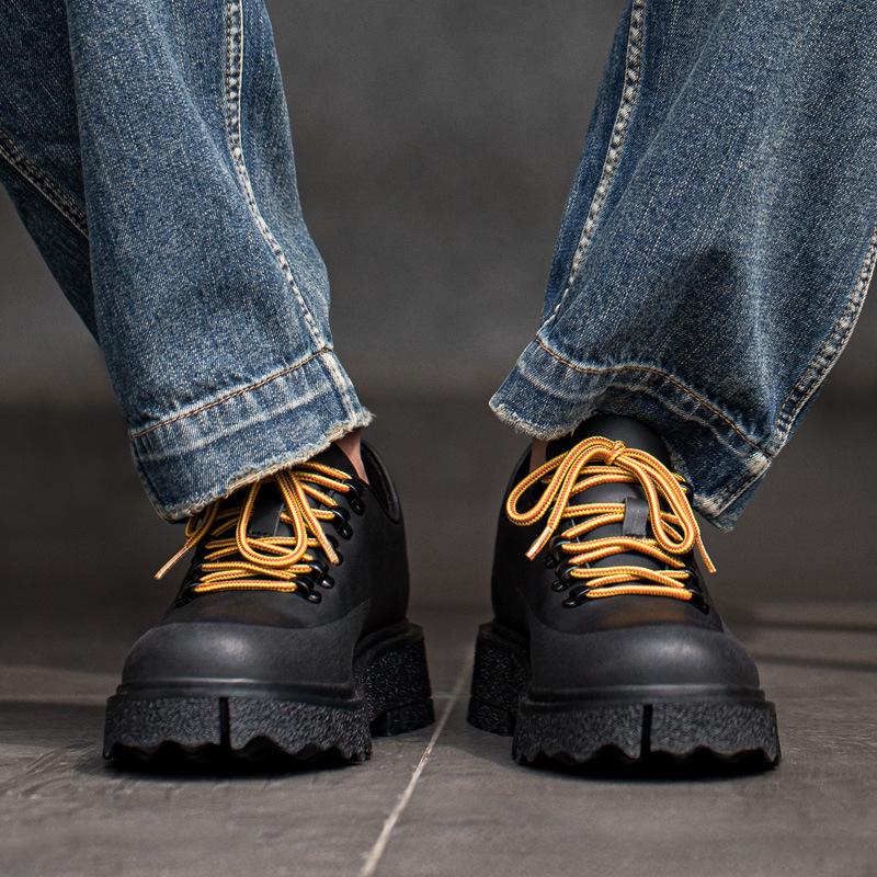 Opp France Vintage British Style Outdoor Oxfords Black