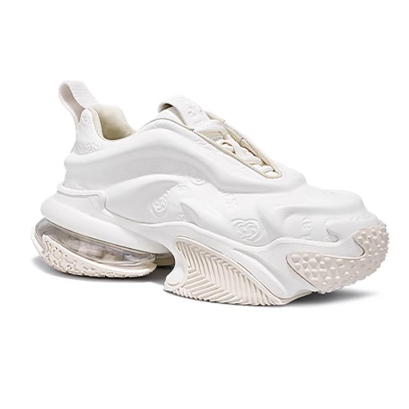 Opp France White Air Cushion Running Shoes Trendy Unisex Thick-soled Casual Sports Shoes