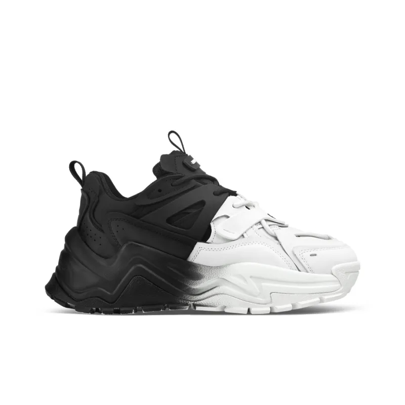 Opp France White And Black Thick Sole Height Increasing Retro Sports And Leisure Shoes For Men And Women