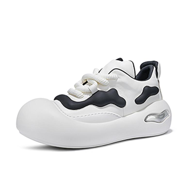 Opp France White Bamine Summer Cute Big Head Shoes With Laughing Openness Thick Bottom And High Tide Enhancement Shoes