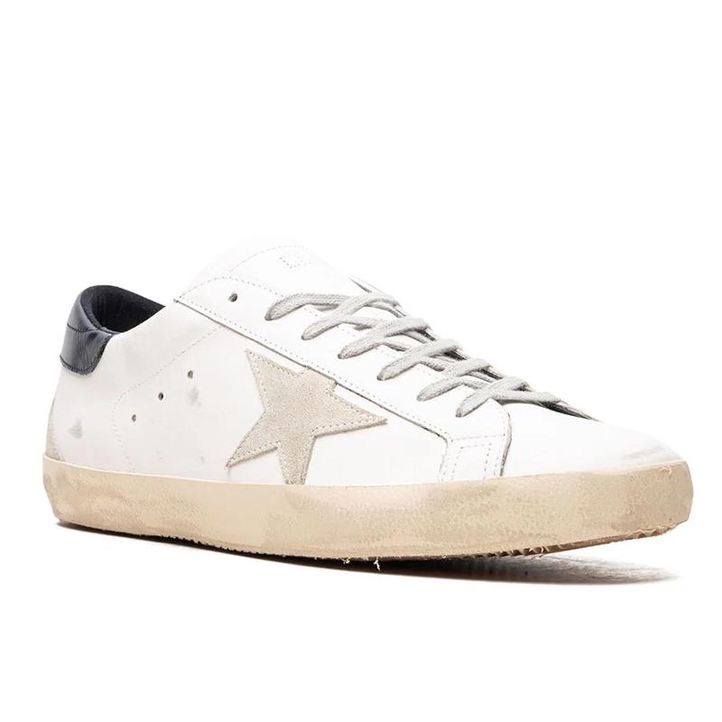 Opp France White Black Tail Lace-up Leather Men’s Casual Shoes