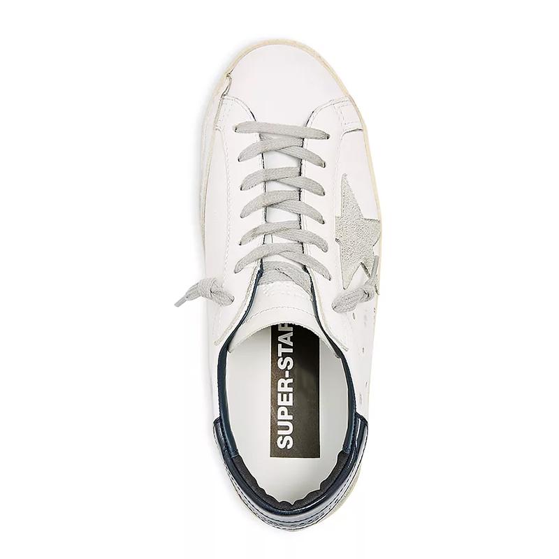 Opp France White Black Tail Lace-up Leather Men’s Casual Shoes
