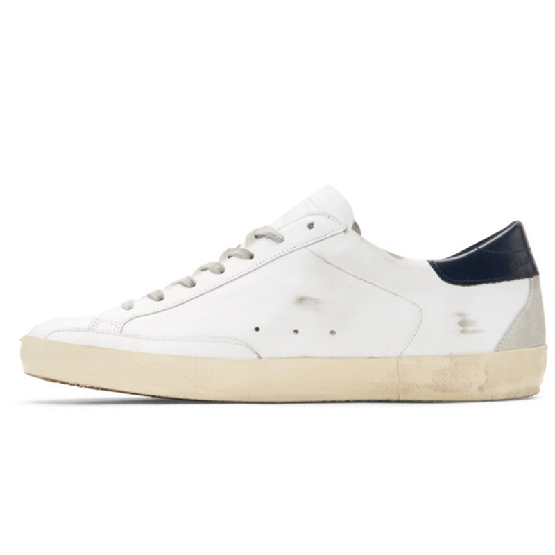 Opp France White Black Tail Lace-up Leather Men’s Casual Shoes