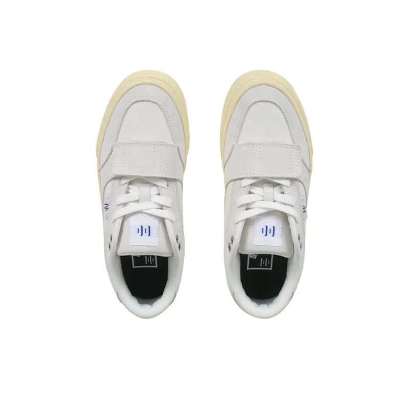 Opp France White Canvas Patchwork Retro Velcro Unisex Casual Shoes