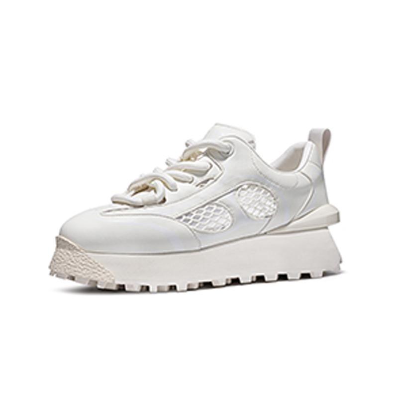 Opp France White Cool And Thick Soled Unisex Dad Shoes Trendy And Versatile Breathable And Casual Shoes