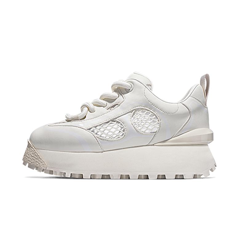 opp france White cool and thick soled unisex dad shoes trendy and versatile breathable and casual shoes