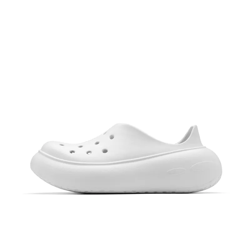 Opp France White Cute Hole Shoes Thick Sole Height Increasing Women’s Beach Shoes