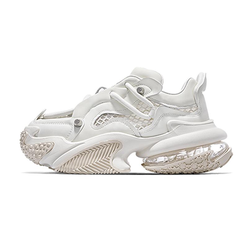 opp france White dad shoes summer couple height increasing shoes for men and women breathable mesh sports shoes