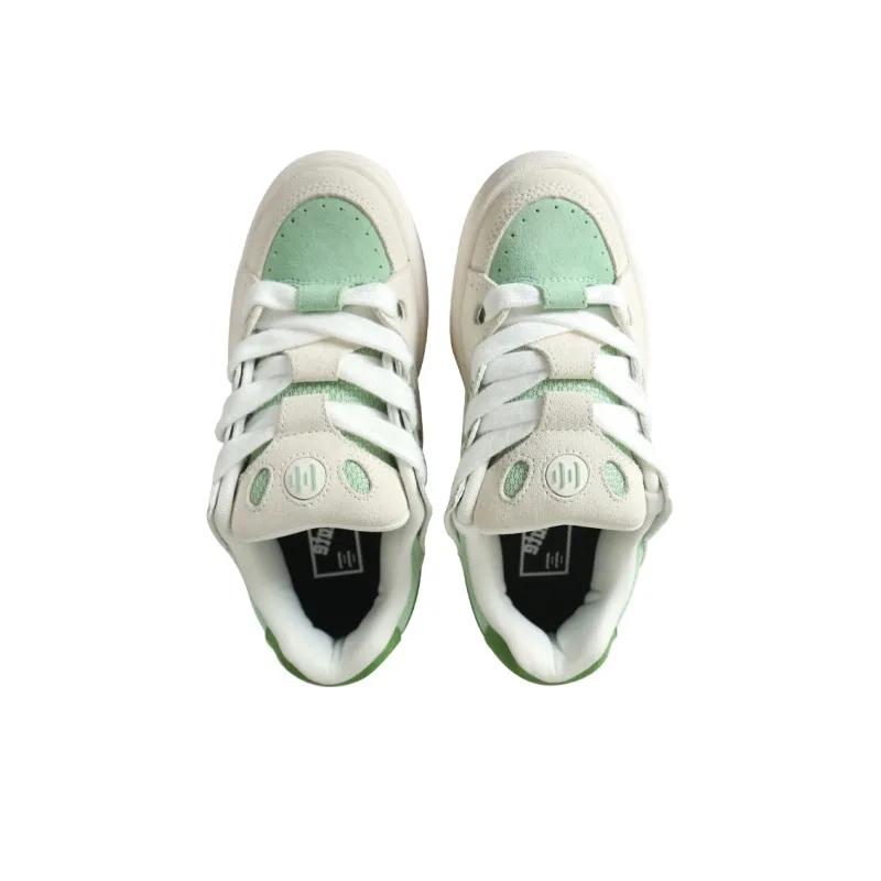Opp France White Green Checkered Comfortable Unisex Casual Shoes