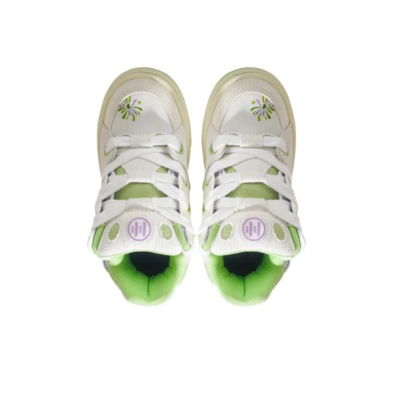 Opp France White Green Fresh Floral Casual Shoes For Both Men And Women