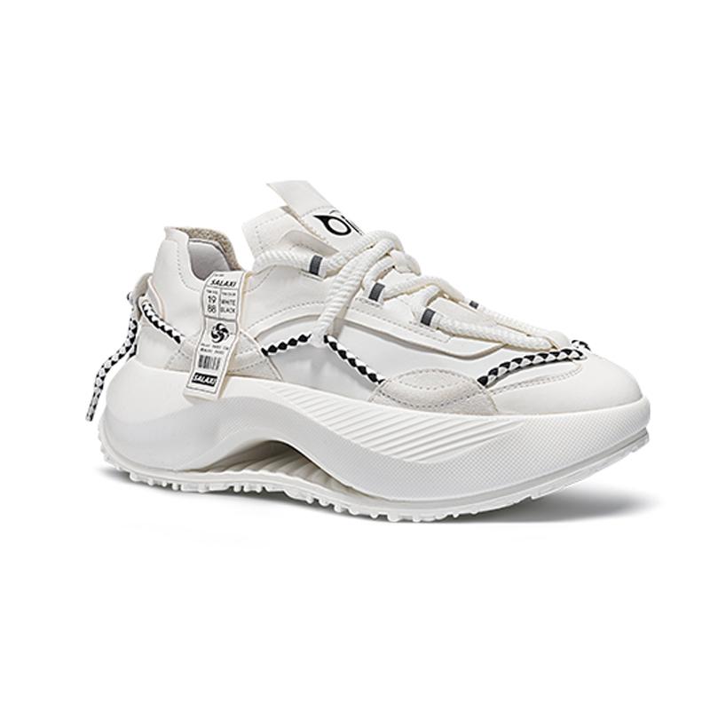 Opp France White Hollow Design Trendy Brand Dad Shoes For Men And Women Casual Height Increasing Sports Shoes