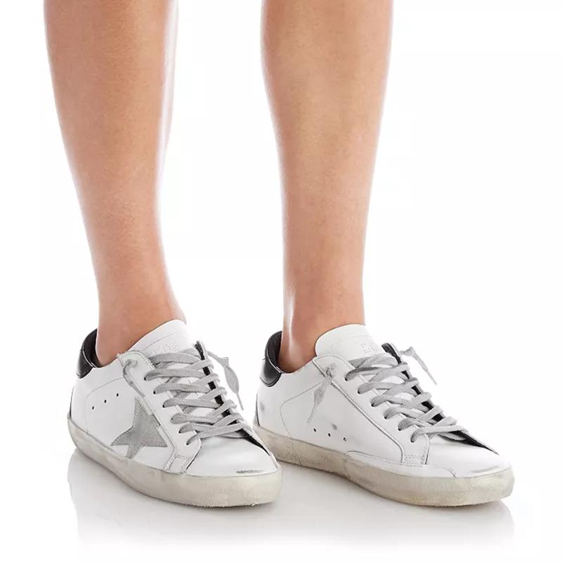 Opp France White Leather Black Tail Star Retro Personality Men’s Casual Shoes