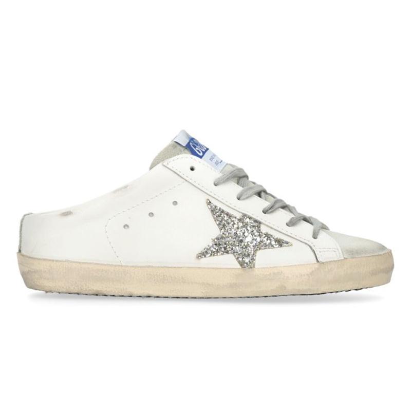 Opp France White Low-top Sequined Star Lace-up Men’s Casual Shoes