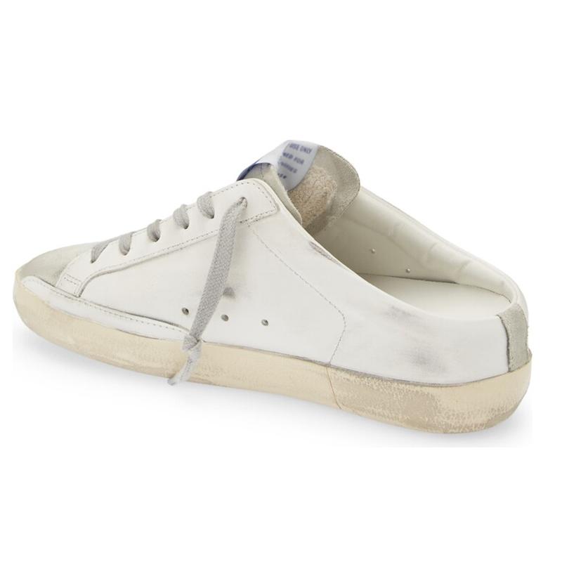 Opp France White Low-top Sequined Star Lace-up Men’s Casual Shoes