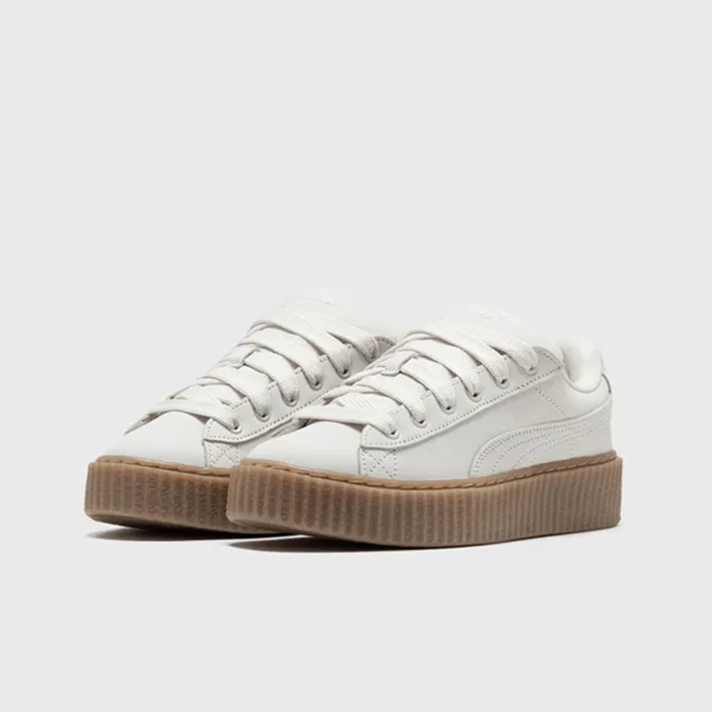 Opp France White Platform Lace-up Unisex Casual Shoes