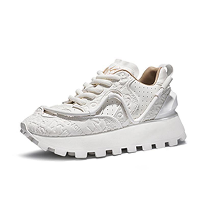 Opp France White Retro Niche Sports Unisex Shoes Thick Soled Versatile Casual Shoes