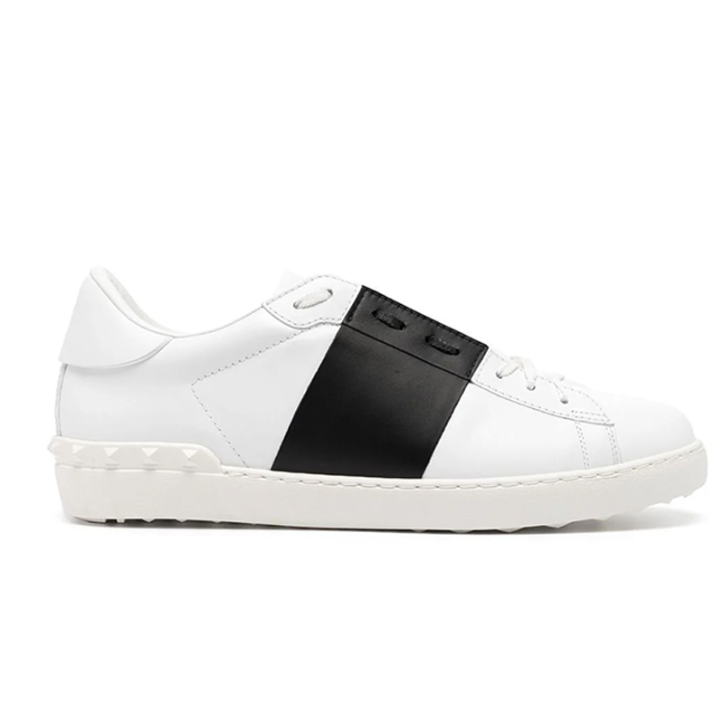 Opp France White Rivet Color Matching Fashion Lace-up Men’s Casual Shoes