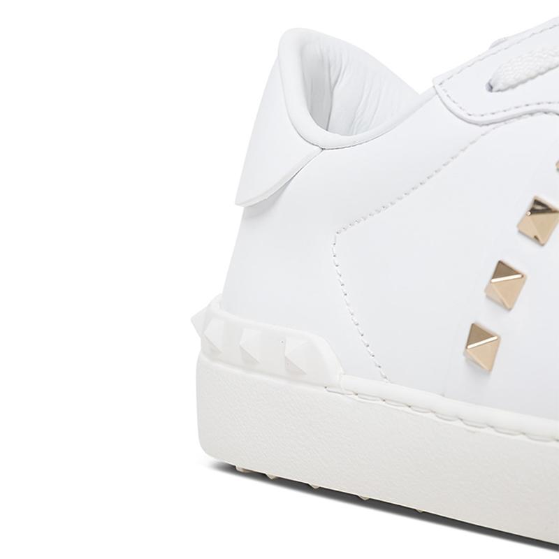 Opp France White Rivet Lace-up Fashion Trendy White Shoes Casual Shoes