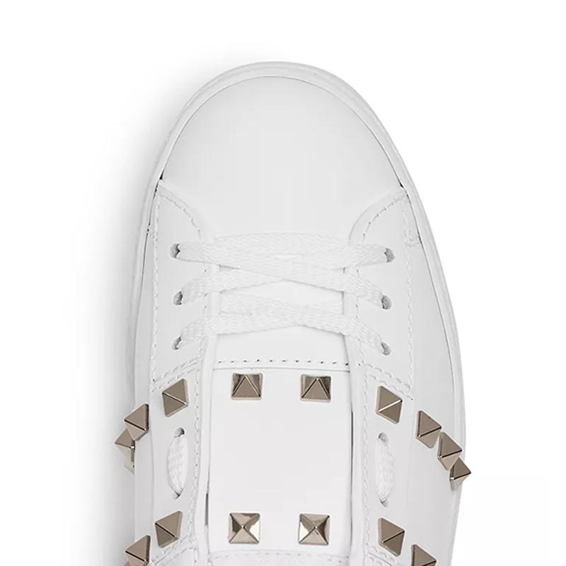 Opp France White Rivet Lace-up Fashion Trendy White Shoes Casual Shoes