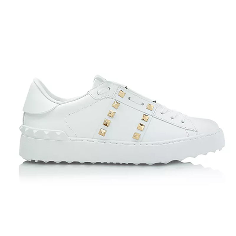 opp france White rivet lace-up fashion trendy white shoes casual shoes