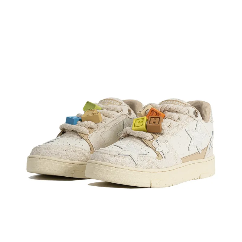 Opp France White Stars Cute Childlike Unisex Casual Shoes