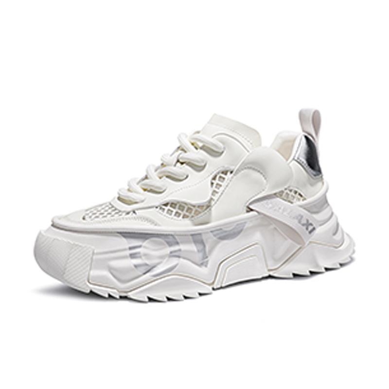 Opp France White Summer Breathable Unisex Mesh Shoes Height Increasing Dad Shoes Sports Shoes