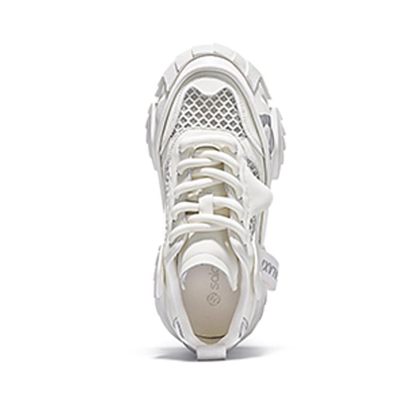 Opp France White Summer Breathable Unisex Mesh Shoes Height Increasing Dad Shoes Sports Shoes